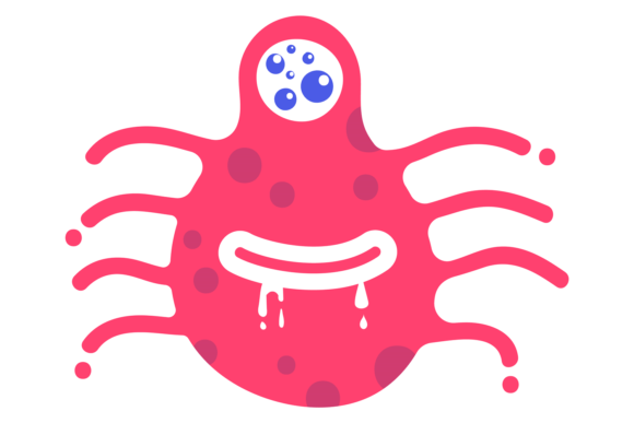 Download Monster Amoeba Character. Scary Cartoon - Amoeba Collection