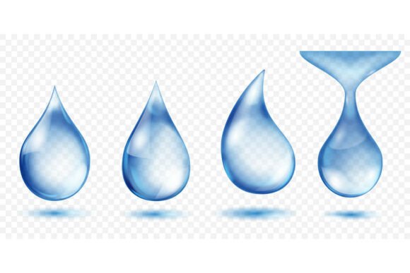 Download Drops of Blue Water with Highlights. - Highlights Collection