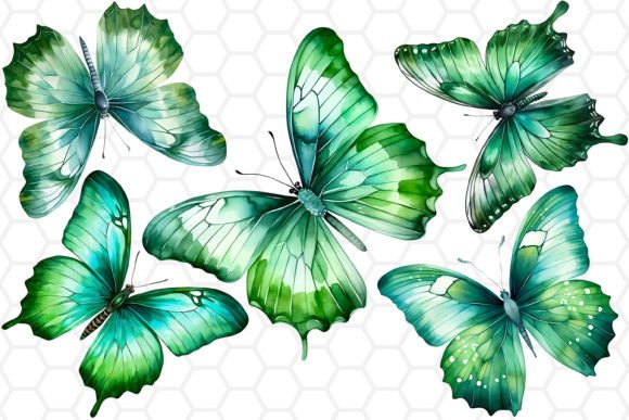 Download Green Watercolor Butterfly Clipart PNG - Watercolor Collection
