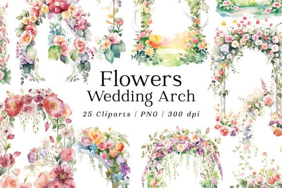Download Spring Flowers Wedding Arch Watercolor - Watercolor Collection