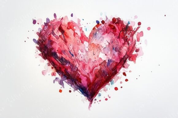 Download Colorful Watercolor Heart Illustration - Watercolor Collection
