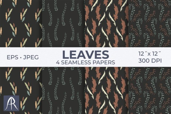 Download Simple Leaves Digital Papers - Leaves Collection