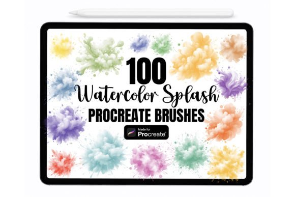 Download 100 Watercolor Splash Procreate Brushes - Watercolor Collection